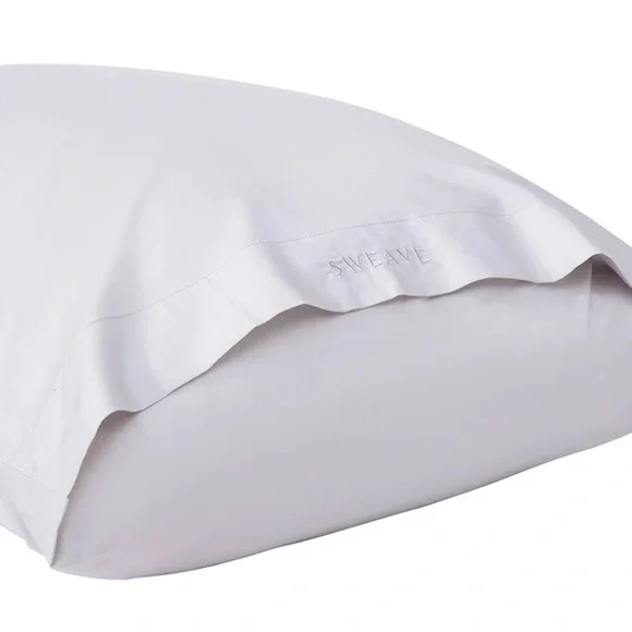 NEW Sweave Gray Standard Queen Egyptian Cotton Pillow Cases Set of 2 - Picture 3 of 6